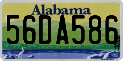 AL license plate 56DA586