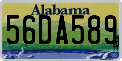 AL license plate 56DA589