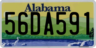AL license plate 56DA591