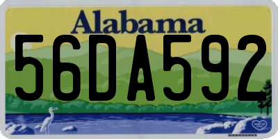 AL license plate 56DA592