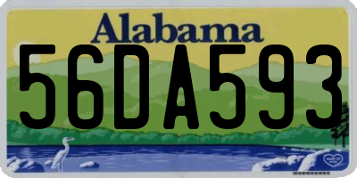 AL license plate 56DA593