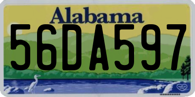 AL license plate 56DA597