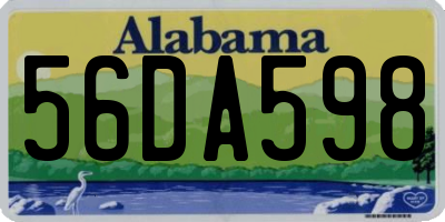 AL license plate 56DA598