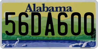 AL license plate 56DA600