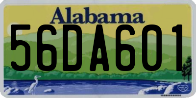 AL license plate 56DA601
