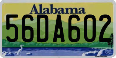 AL license plate 56DA602