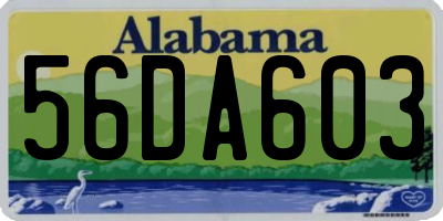 AL license plate 56DA603