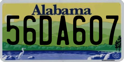AL license plate 56DA607
