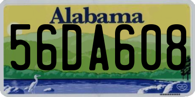 AL license plate 56DA608