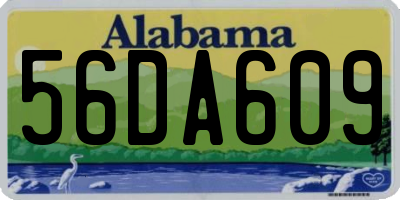 AL license plate 56DA609