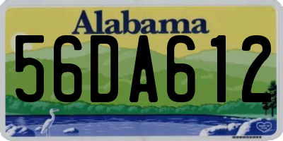 AL license plate 56DA612