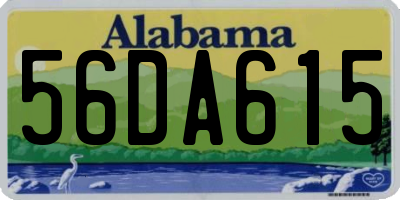 AL license plate 56DA615