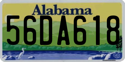 AL license plate 56DA618