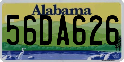 AL license plate 56DA626