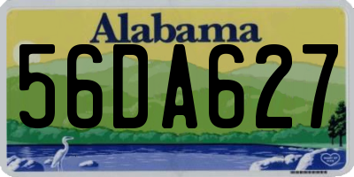 AL license plate 56DA627