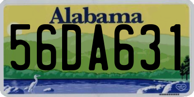 AL license plate 56DA631