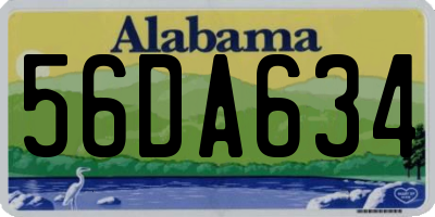 AL license plate 56DA634