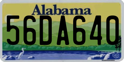 AL license plate 56DA640
