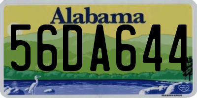 AL license plate 56DA644