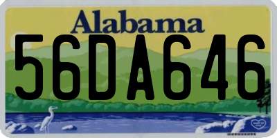 AL license plate 56DA646
