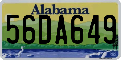 AL license plate 56DA649