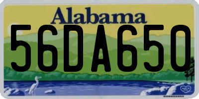 AL license plate 56DA650