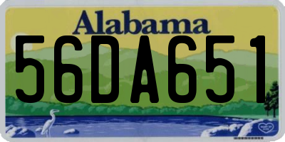 AL license plate 56DA651
