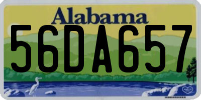 AL license plate 56DA657