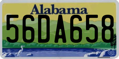 AL license plate 56DA658