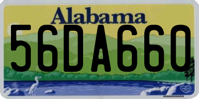 AL license plate 56DA660