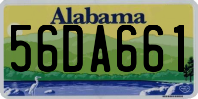 AL license plate 56DA661