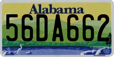 AL license plate 56DA662