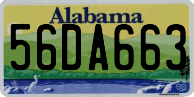 AL license plate 56DA663