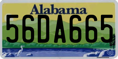 AL license plate 56DA665