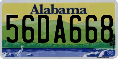 AL license plate 56DA668