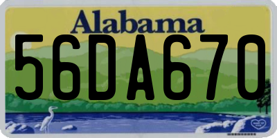 AL license plate 56DA670