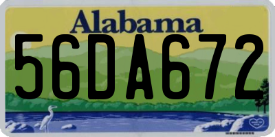 AL license plate 56DA672