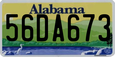 AL license plate 56DA673