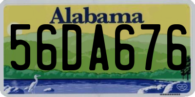 AL license plate 56DA676
