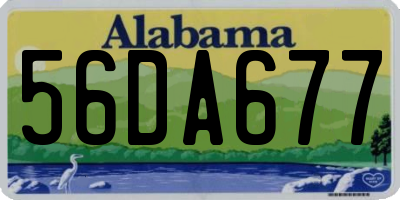 AL license plate 56DA677