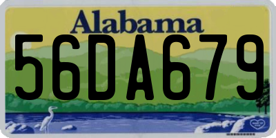 AL license plate 56DA679