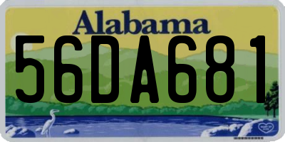 AL license plate 56DA681
