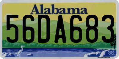 AL license plate 56DA683