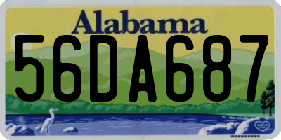 AL license plate 56DA687