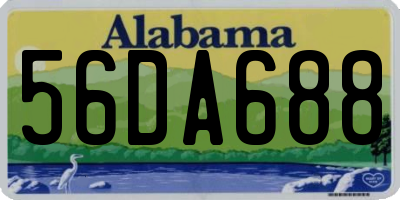 AL license plate 56DA688