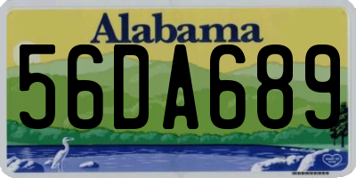 AL license plate 56DA689