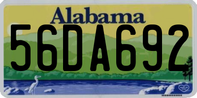 AL license plate 56DA692
