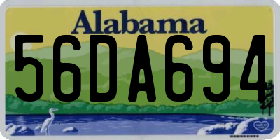 AL license plate 56DA694