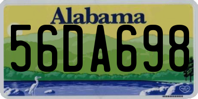 AL license plate 56DA698