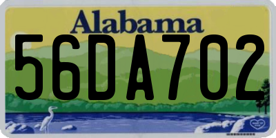 AL license plate 56DA702